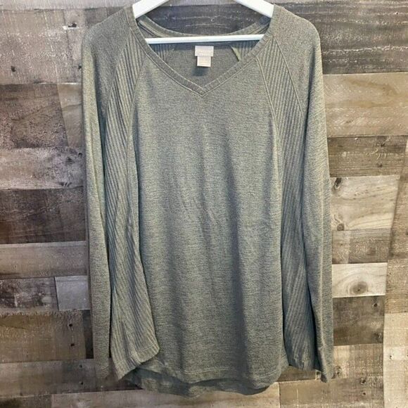 Chicos Zenergy Sweater Size 2 Womens 12/14 US Gray Long Sleeve - Picture 2 of 7